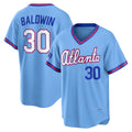 Rebec Atlanta Braves #30 Drake Baldwin Powder Blue  2026 City Connect Stadium Jersey