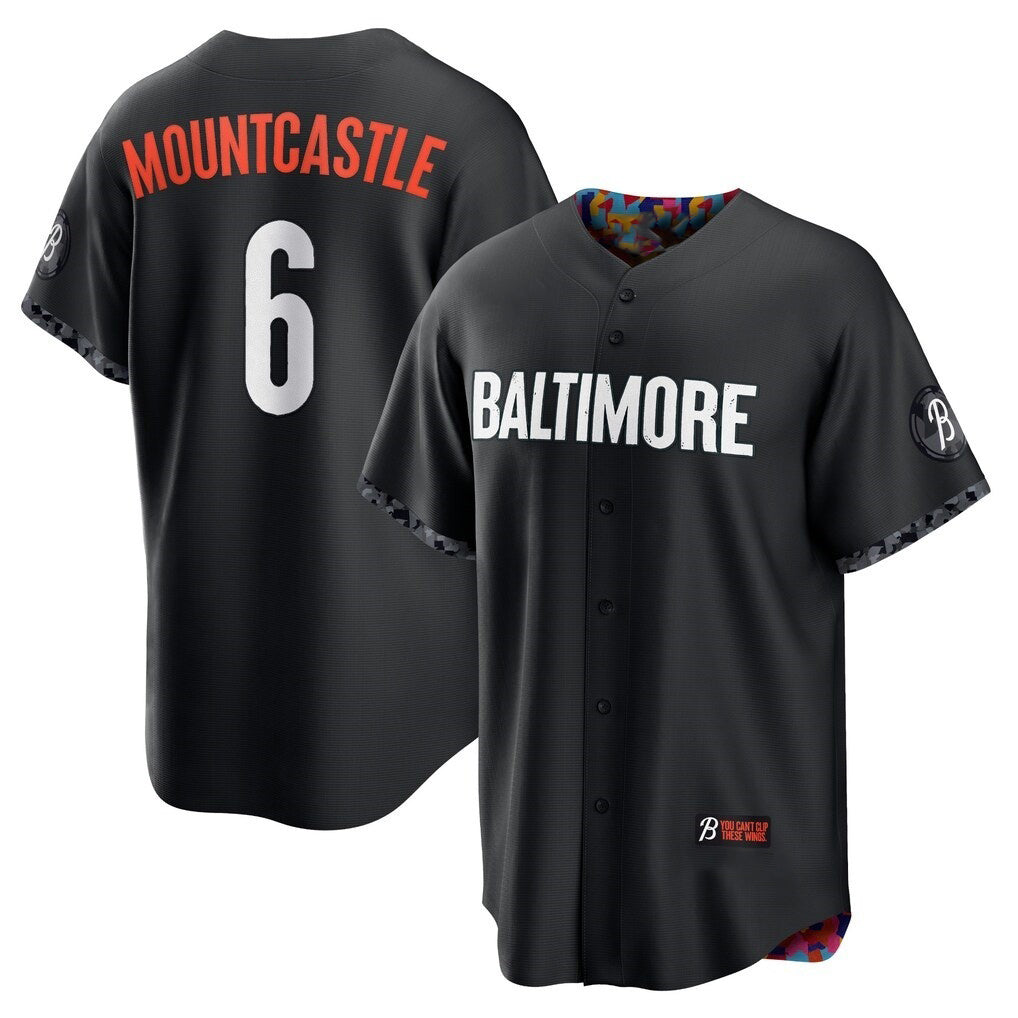 Rebec Baltimore Orioles #6 Ryan Mountcastle Black  City Connect Replica Player Jersey