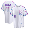 Rebec Kansas City Royals #11 Maikel Garcia White  2026 City Connect Stadium Jersey