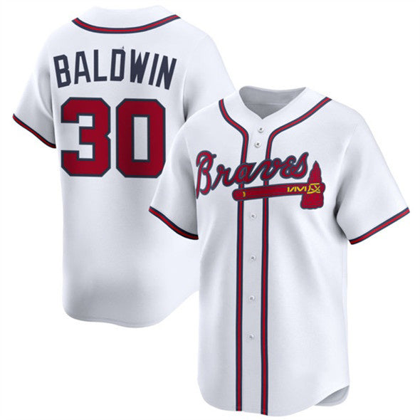 Rebec Atlanta Braves #30 Drake Baldwin White  2025 Home Limited Stitched Jersey