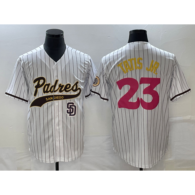 Rebec San Diego Padres #23 Fernando Tatis Jr White  NEW 2023 City Connect Cool Base Stitched Jersey