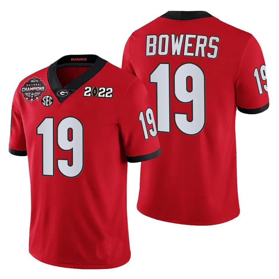 Rebec G.Bulldogs #19 Brock Bowers Red College Football Jersey Stitched American College Jerseys