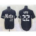 Rebec New York Mets #22 Juan Soto Black  'Gotham Gothic Edition' Vapor Premier Limited Stitched Jersey