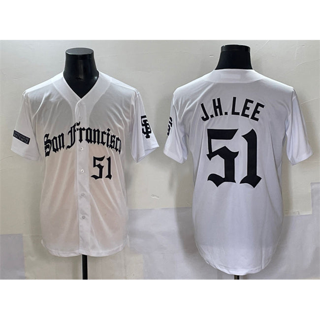 Rebec San Francisco Giants #51 Jung Hoo Lee White  'Gothic Fog Edition' Vapor Premier Limited Stitched Jersey