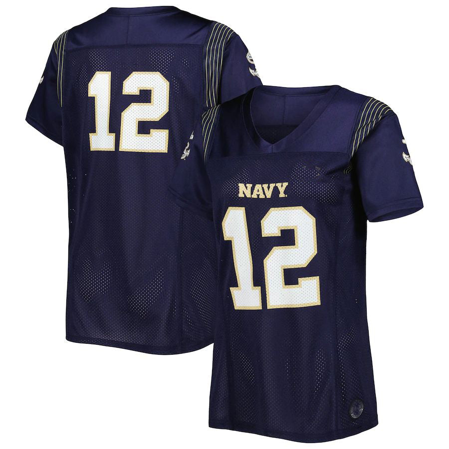 Rebec #12 N.Midshipmen Under Armour Women's Replica Team Football Jersey  Navy Stitched American College Jerseys