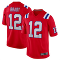 Rebec NE.Patriots  #12 Tom Brady Player Red Game Stitched Jerseys