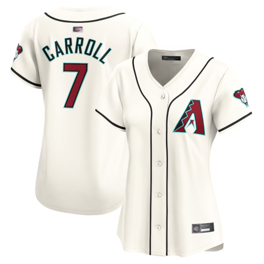 Rebec A.Diamondbacks #7 Corbin Carroll Player Cream Home Limited Personalized Stitched Jerseys