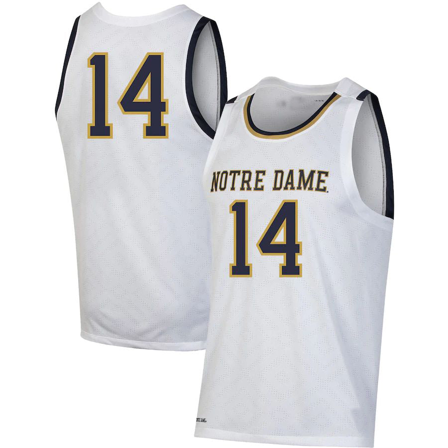 Rebec #14 N.Dame Fighting Irish Under Armour Throwback Replica Basketball Jersey White Stitched American College Jerseys