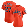 Rebec Houston Astros #27 Jose Altuve Orange  Alternate Elite Player Jersey