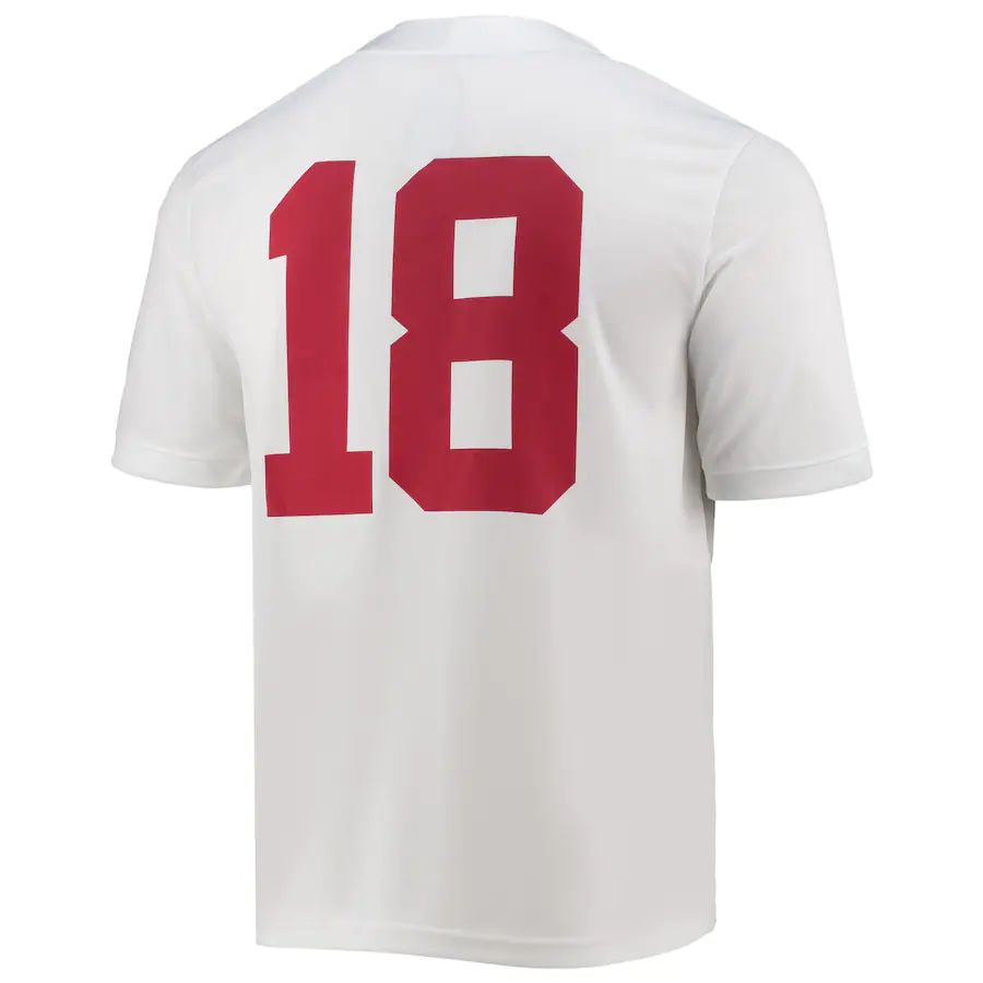 Rebec #18 A.Crimson Tide Game Jersey  White Stitched American Football Jersey College Jerseys