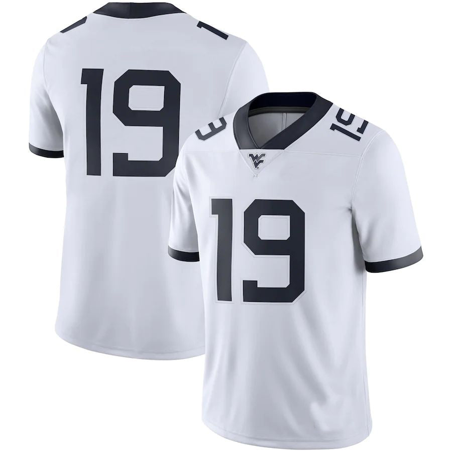 Rebec #19 W.Virginia Mountaineers Game Jersey White Stitched American College Jerseys
