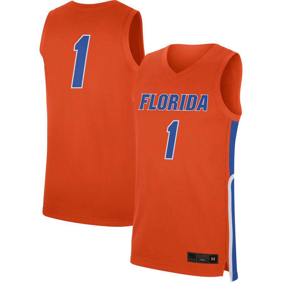 Rebec #1 F.Gators Jordan Brand Replica Basketball Jersey Orange Stitched American College Jerseys