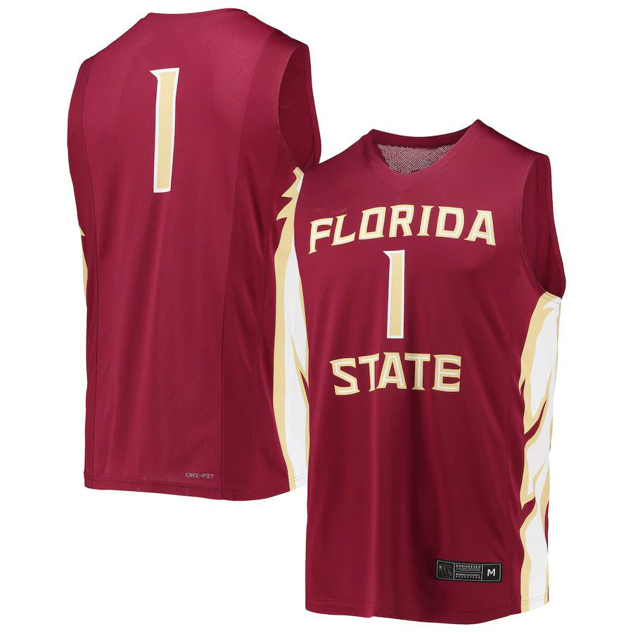 Rebec #1 F.State Seminoles Team Replica Basketball Jersey Garnet Stitched American College Jerseys