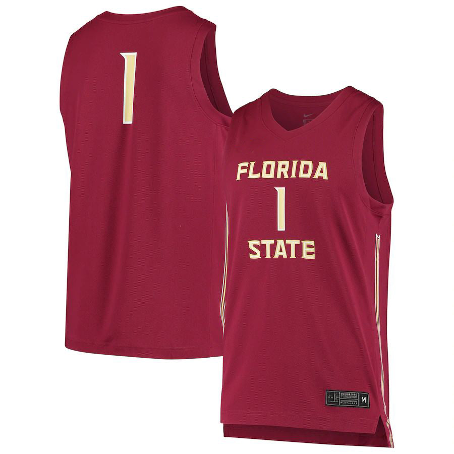 Rebec #1 F.State Seminoles Unisex Replica Basketball Jersey Garnet Stitched American College Jerseys