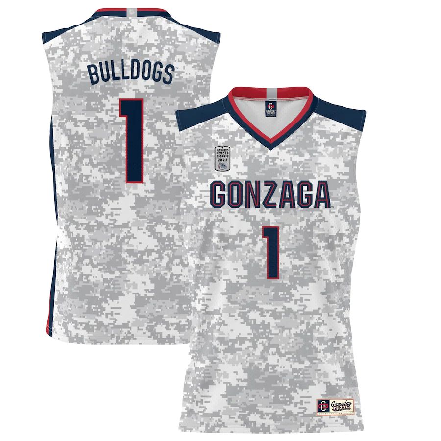 Rebec #1 Gonzaga Bulldogs ProSphere 2022 Carrier Classic Jersey White Stitched American College Jerseys