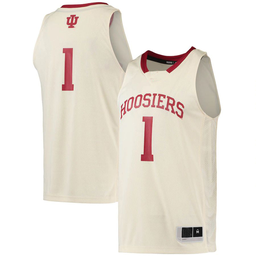 Rebec #1 IN. Hoosiers Swingman Team Basketball Jersey Cream Stitched American College Jerseys
