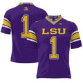 Rebec #1 L.Tigers ProSphere Endzone Football Jersey Purple Stitched American College Jerseys