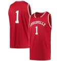 Rebec #1 L.Cardinals Reverse Retro Jersey Basketball Jersey Red Stitched American College Jerseys