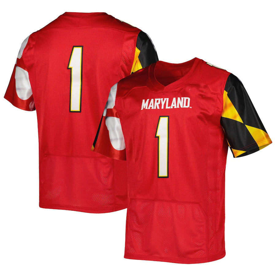 Rebec #1 M.Terrapins Under Armour Premier Limited Jersey Red Football Jersey Stitched American College Jerseys