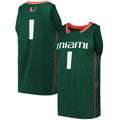 Rebec #1 M.Hurricanes Swingman Basketball Jersey Green Stitched American College Jerseys