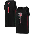 Rebec #1 R.Scarlet Knights Swingman Basketball Jersey Black Stitched American College Jerseys