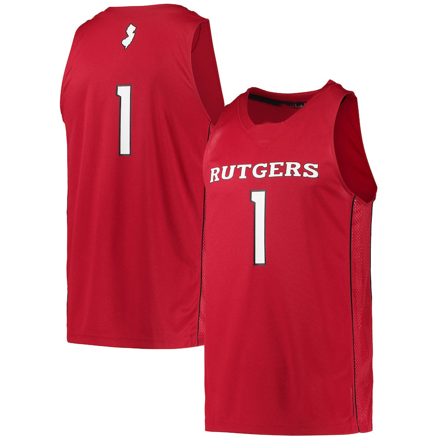 Rebec #1 R.Scarlet Knights Swingman Basketball Jersey Scarlet Stitched American College Jerseys