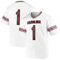 Rebec #1 S.Carolina Gamecocks Under Armour Premiere Football Jersey White Stitched American College Jerseys