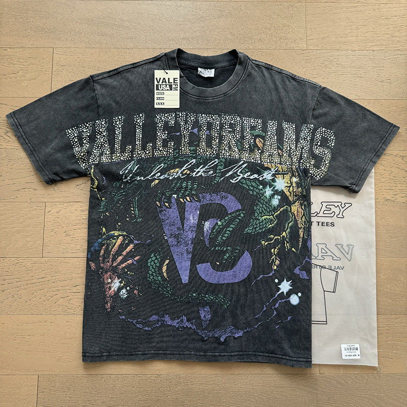 Vale Forever Direct Spray Horse Wash Distressed Hot Diamond Letters