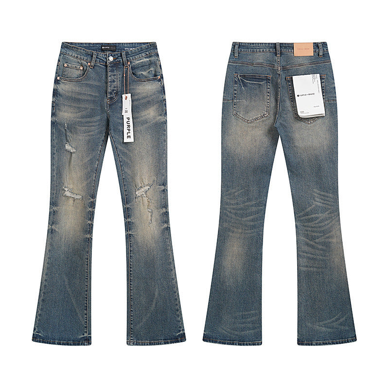 Purple Trendy European American Street Denim Jeans