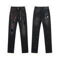 Purple Trendy European American Street Denim Jeans