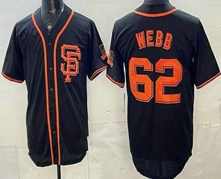 Rebec San Francisco Giants #62 Logan Webb Black  Limited Jersey