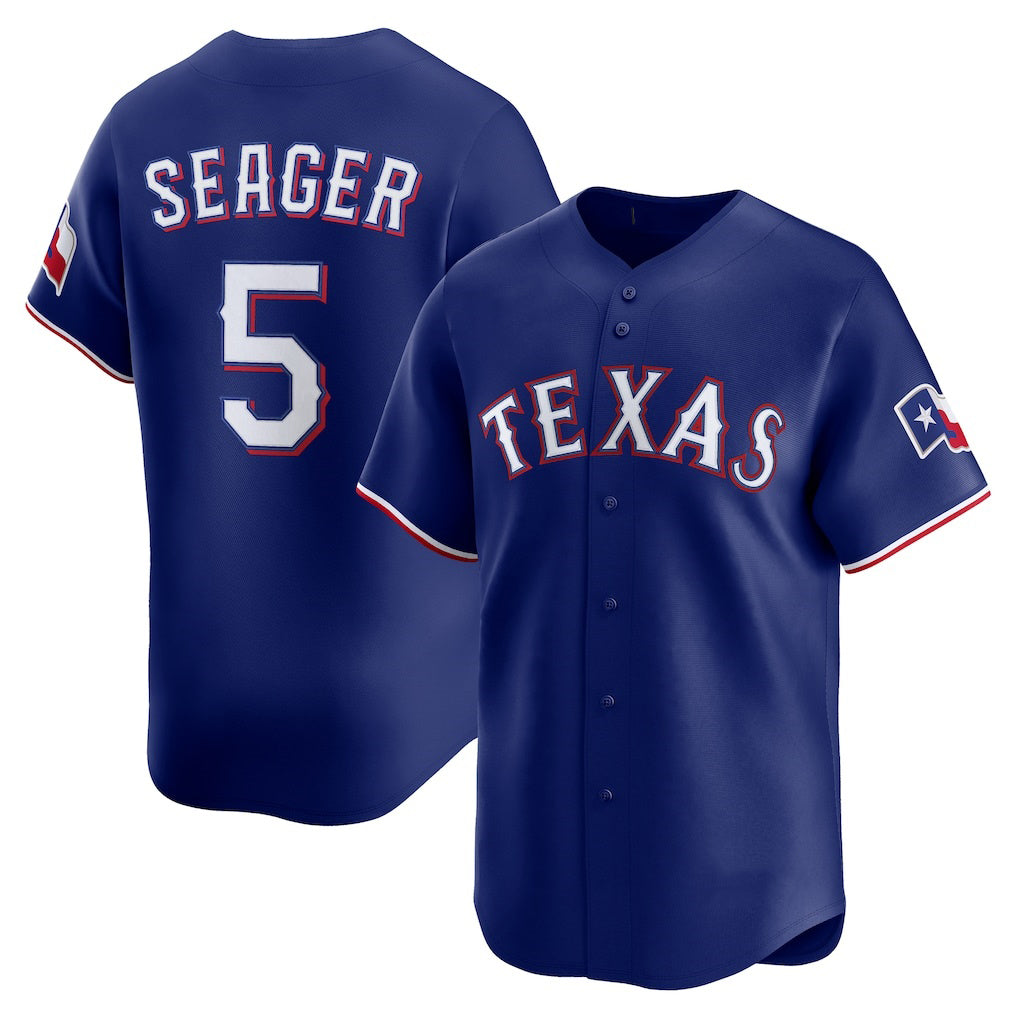 Rebec Texas Rangers #5 Corey Seager Royal  Alternate 2 Limited Jersey