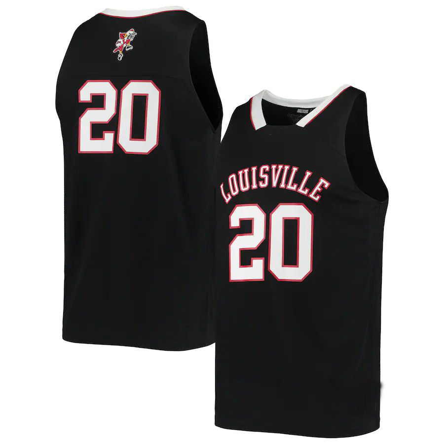 Rebec #20 L.Cardinals Reverse Retro Jersey Black Basketball Jersey Stitched American College Jerseys