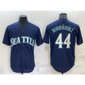 Rebec Seattle Mariners #44 Julio Rodriguez Navy Blue  Stitched Cool Base Jersey