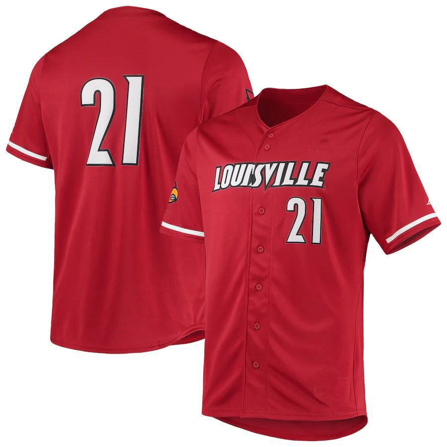 Rebec #21 L.Cardinals Button-Up Baseball Jersey Red Stitched American College Jerseys