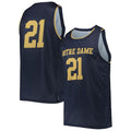 Rebec #21 N.Dame Fighting Irish Under Armour Alternate Replica Basketball Jersey Navy Stitched American College Jerseys