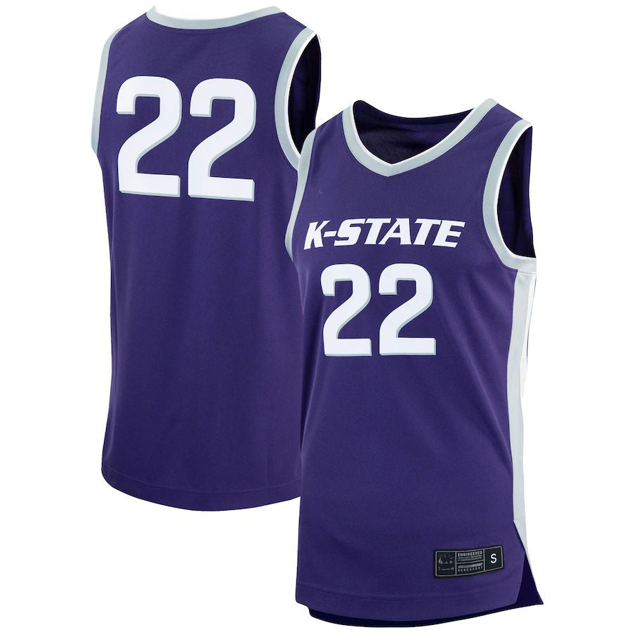 Rebec #22 K.State Wildcats Replica Basketball Jersey  Purple Stitched American College Jerseys
