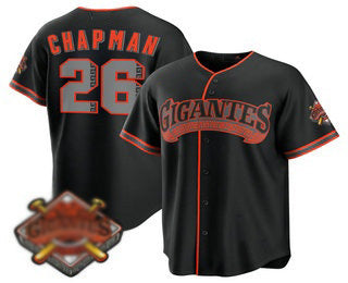 Rebec San Francisco Giants #26 Matt Chapman Black  2026 Alternate Stadium Stitched Jersey