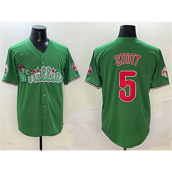 Rebec Philadelphia Phillies #5 Bryson Stott Green  Phanatic Limited Stitched Jersey