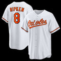 Rebec Baltimore Orioles #8 Cal Ripken Jr. White  Home Retired Player Replica Jersey