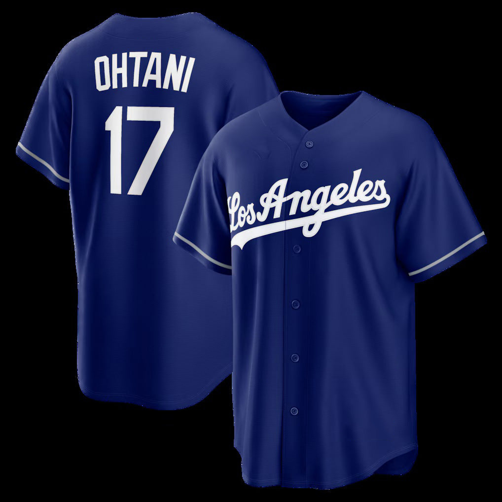 Rebec Los Angeles Dodgers #17 Shohei Ohtani Royal  Alternate Replica Jersey