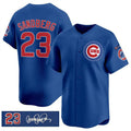 Rebec Chicago Cubs #23 Ryne Sandberg Royal  'Ryne Sandberg Tribute' Vapor Limited V3 Stitched Jersey