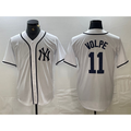 Rebec New York Yankees #11 Anthony Volpe White  Fashion Cool Base Jersey