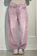 Temu European and American Fashion Starry Sky jeans