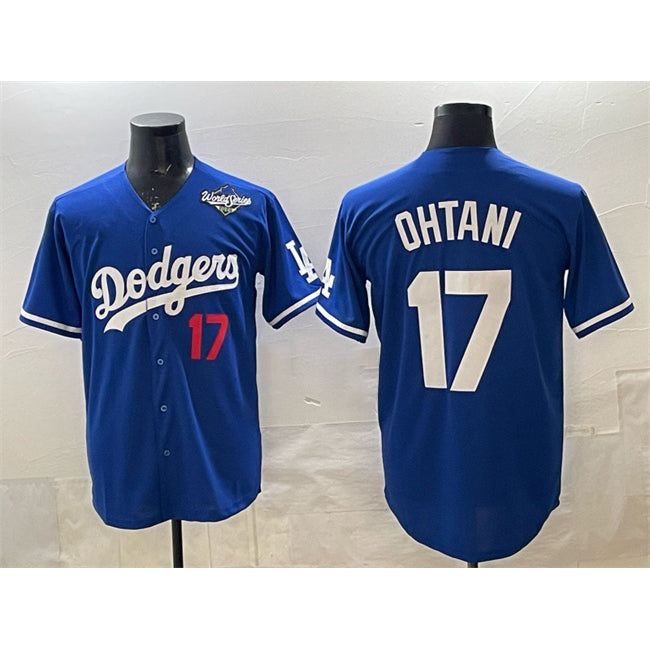 Rebec Los Angeles Dodgers #17 Shohei Ohtani Royal  2025 World Series Limited Stitched Jersey