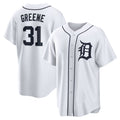 Rebec Detroit Tigers #31 Riley Greene White  Replica Player Jersey