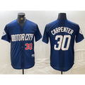 Rebec Detroit Tigers #30 Kerry Carpenter Number 2024 Navy  City Connect Cool Base Limited Stitched Jersey