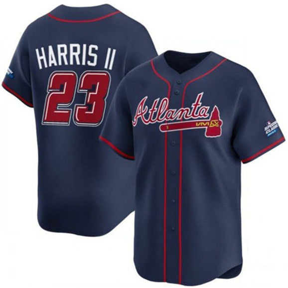 Rebec Atlanta Braves #23 Michael Harris II Navy  2025 Speedway Classic Alternate Limited Stitched Jersey