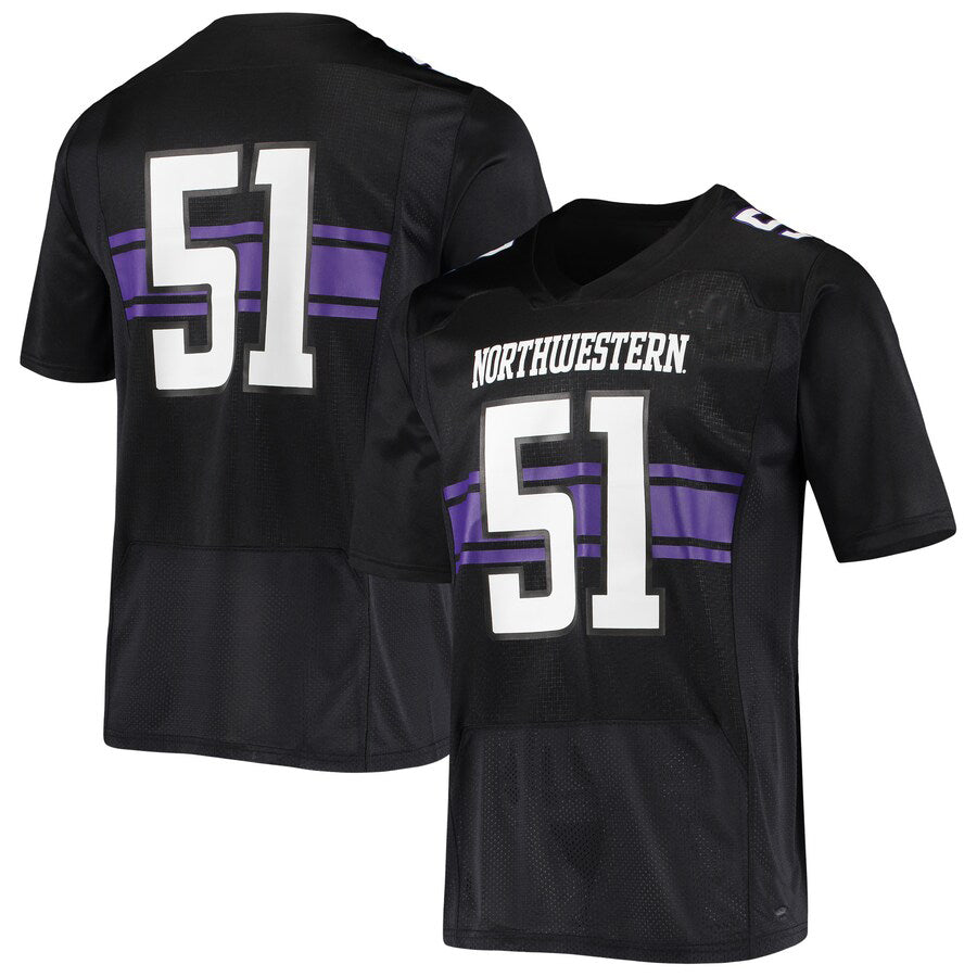 Rebec #51 N.Wildcats Under Armour Logo Replica Football Jersey Black Stitched American College Jerseys