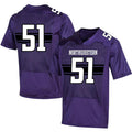 Rebec #51 N.Wildcats Under Armour Replica Football Jersey Purple Stitched American College Jerseys